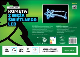 Zewnętrzna figura LED z efektem błysku - kometa